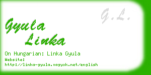 gyula linka business card